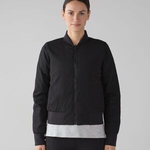 Lululemon non-stop bomber reversible jacket Size 12